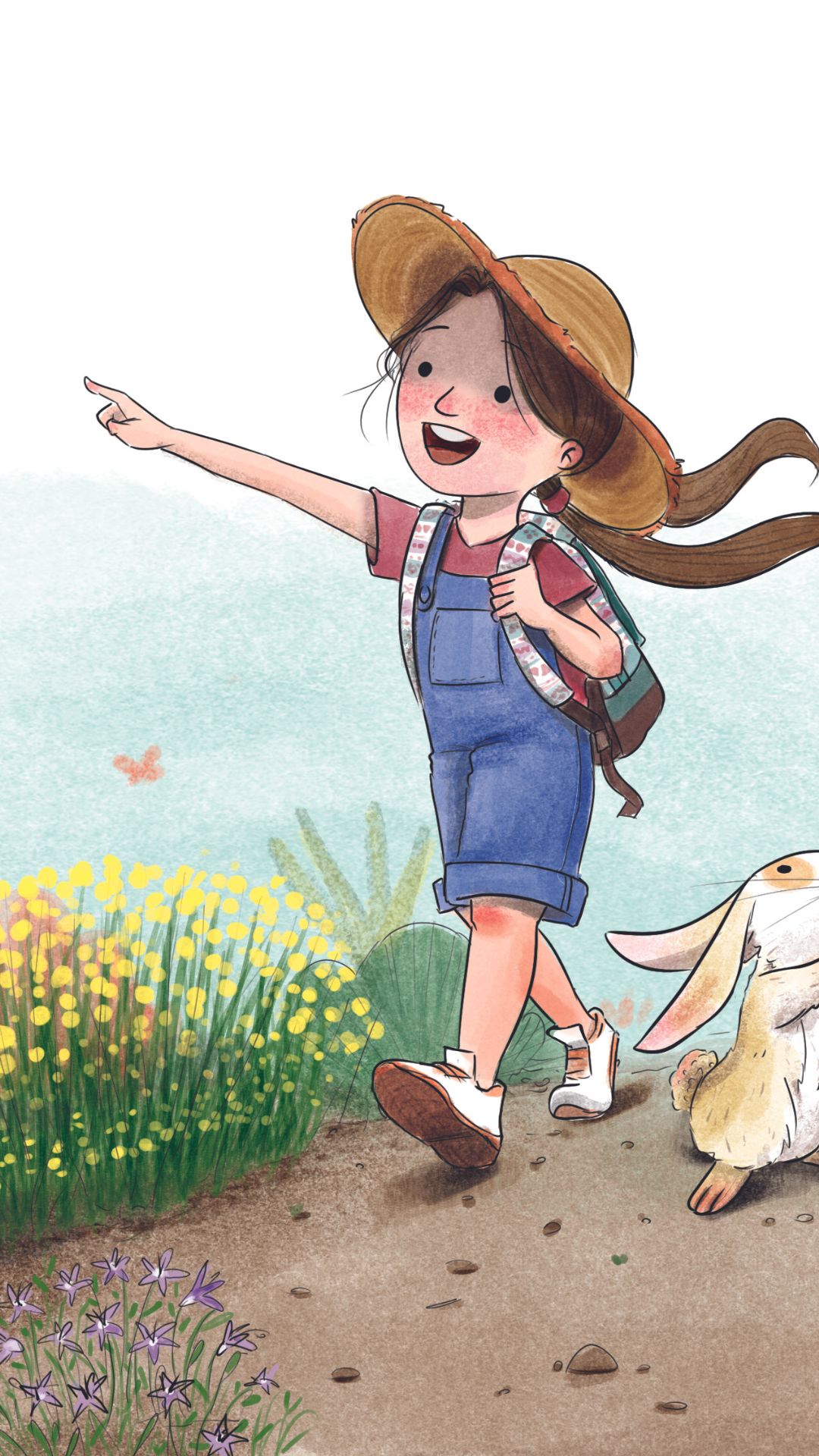 Ella curious and looking around